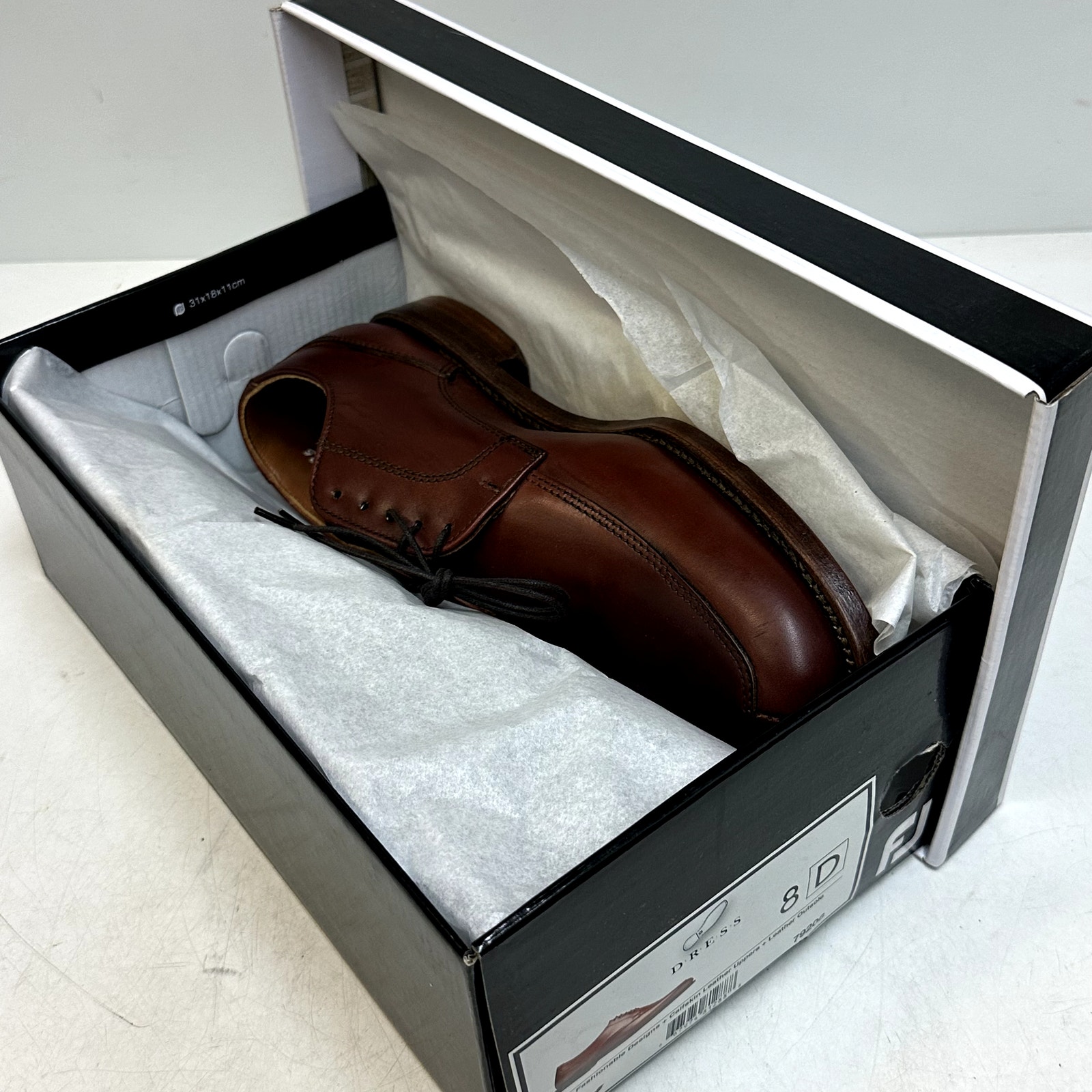 Nib Rancourt & Co. X Footjoy Split Toe Derby Dress Shoe Brown Calf 79206 8 D — image 3 of 8